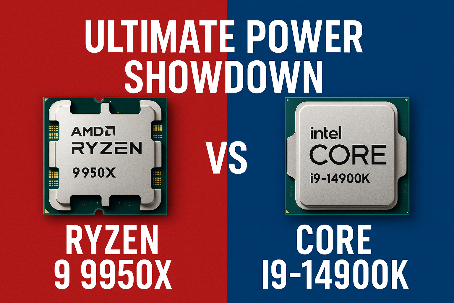 AMD Ryzen 9 9950X vs Intel Core i9-14900K: Ultimate Power Showdown
