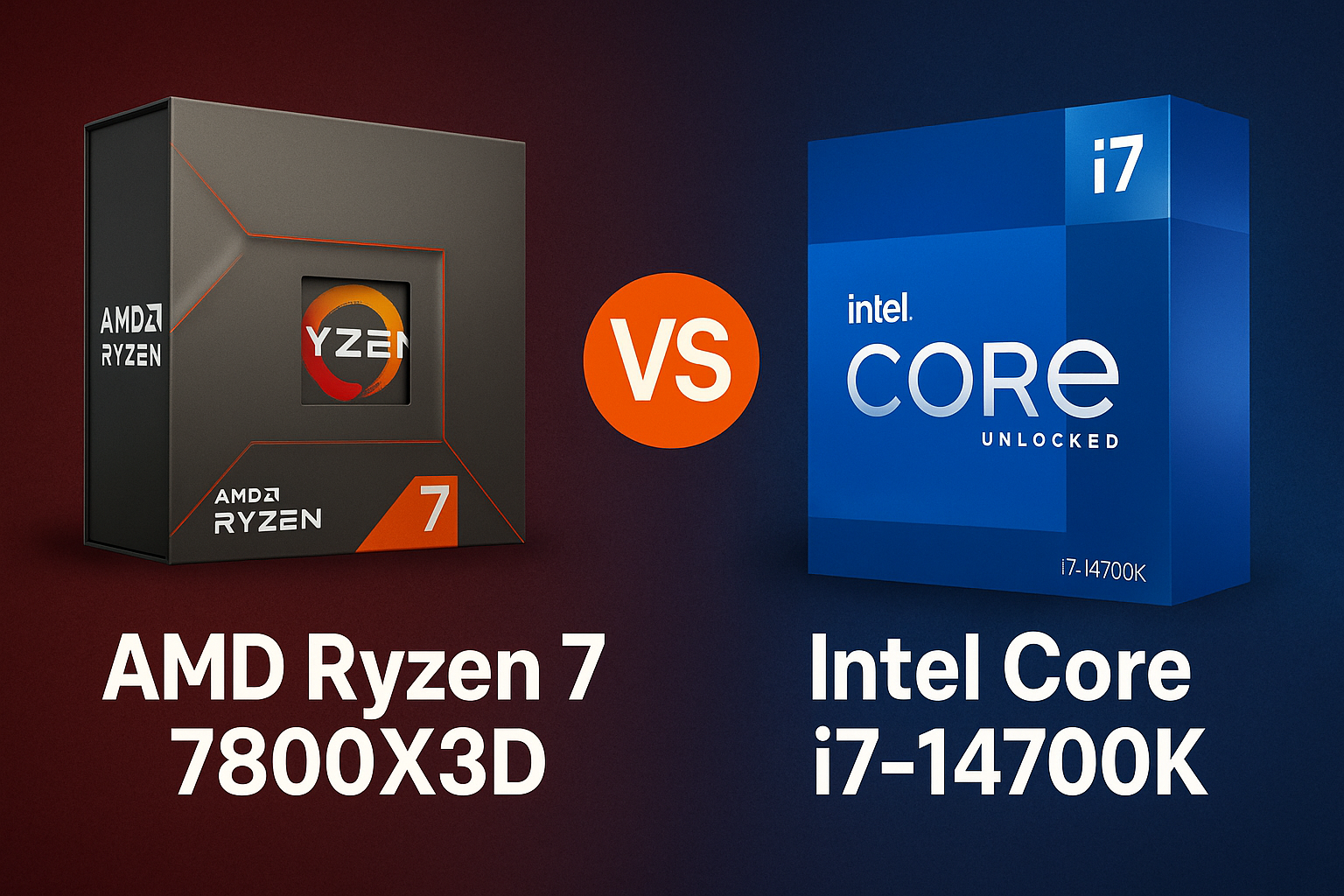 AMD Ryzen 7 7800X3D vs Intel Core i7-14700K: Best Gaming CPU Comparison (2025)